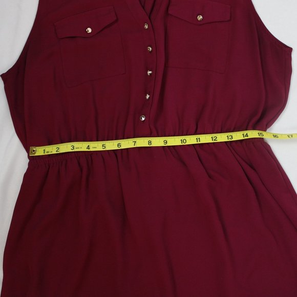 BURGUNDY CARLALITE DRESS - Picture 7 of 10
